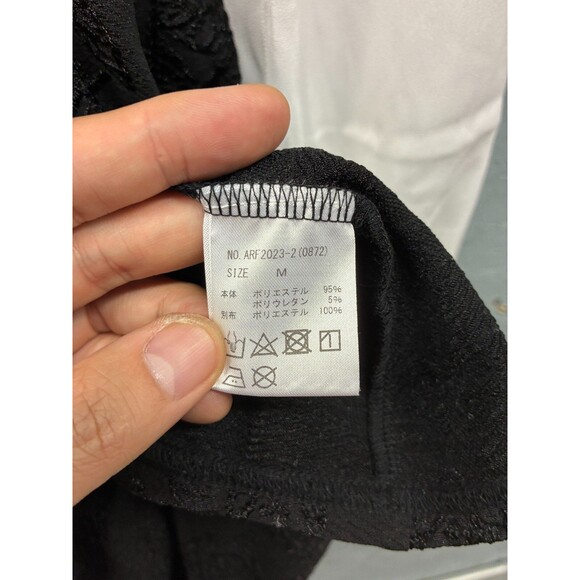 Ank Rouge Women’s Dress M Black White Long Sleeve Pearl Collar Gothic Lolita - Picture 7 of 12